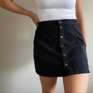 BUTTON UP DENIM SKIRT (COMFY)